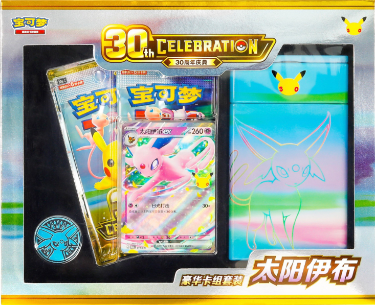 【Simplified Chinese】 Pokemon TCG 30th Anniversary Celebration Deluxe Deck Set Espeon